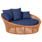 Chaise Hungria Alumínio Pintura Preta Corda Náutica E10 Trama