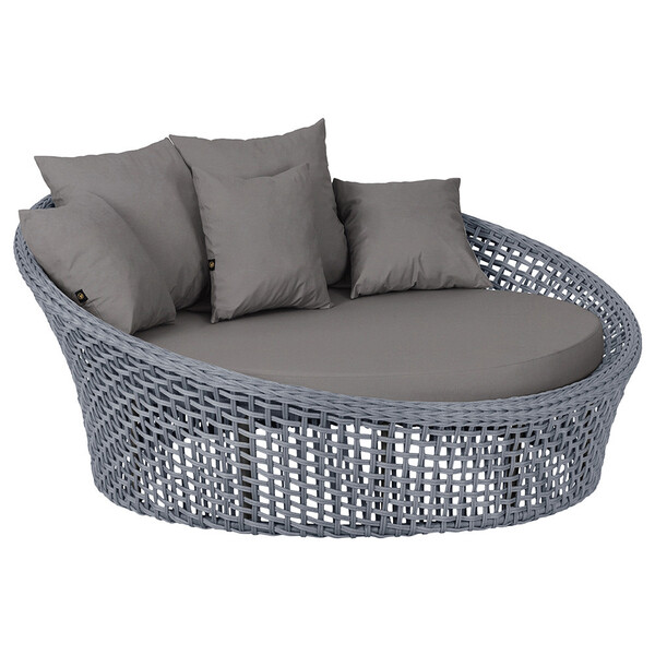 Chaise Hungria Alumínio Pintura Preta Corda Náutica E11 Trama