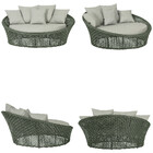 Chaise Hungria Alumínio Pintura Preta Corda Náutica E3 Trama