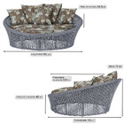 Chaise Hungria Alumínio Pintura Preta Corda Náutica E6 Trama