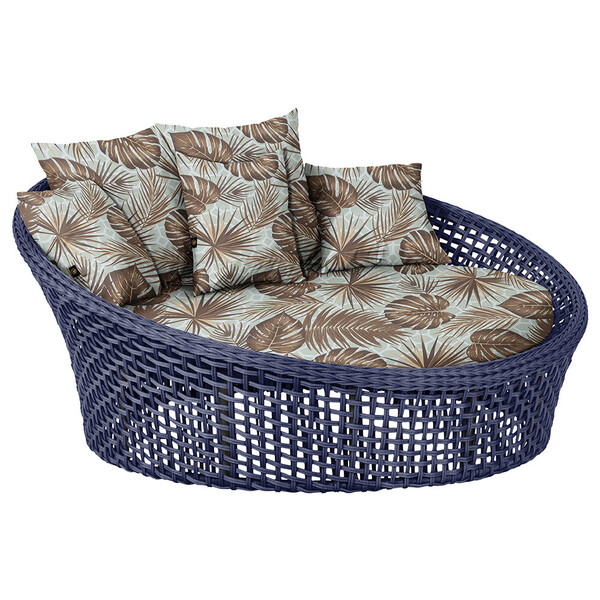 Chaise Hungria Alumínio Pintura Preta Corda Náutica E6 Trama