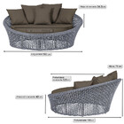 Chaise Hungria Alumínio Pintura Preta Corda Náutica E9 Trama