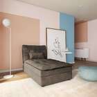 Chaise Lara Veludo Marrom