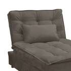 Chaise Lara Veludo Marrom