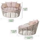 Chaise Livia 1.6m Tecido Impermeavel Areia A26 4 Almofadas Al