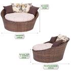 Chaise Livia 1.6m Tecido Impermeavel Argila A35 4 Almofadas A