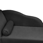 Chaise Longue Divã Copenhagen Veludo Preto 160 Speciale Home
