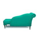 Chaise Longue Divã Copenhagen Veludo Turquesa Ciano 1,60 - Sp