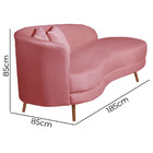 Chaise Longue Divã Emili Em Madeira De Reflorestamento 160cm