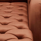 Chaise Longue Divã Montreal Veludo Marrom Terracota 1,60 - Sp