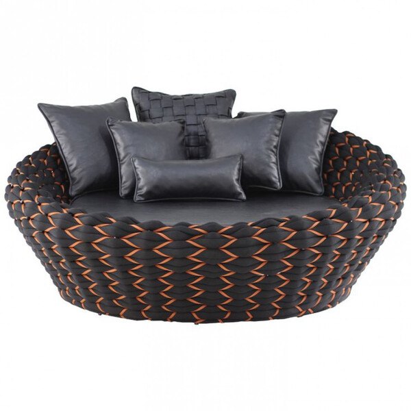 Chaise Monique Em Trico Náutico Alumínio Para Edícula, Piscin