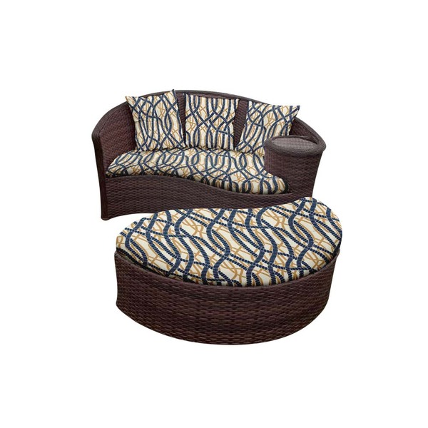 Chaise Nova Delhi Folha - Tecido Corda Náutica