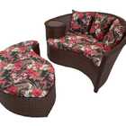 Chaise Nova Delhi Folha - Tecido Maui Preto