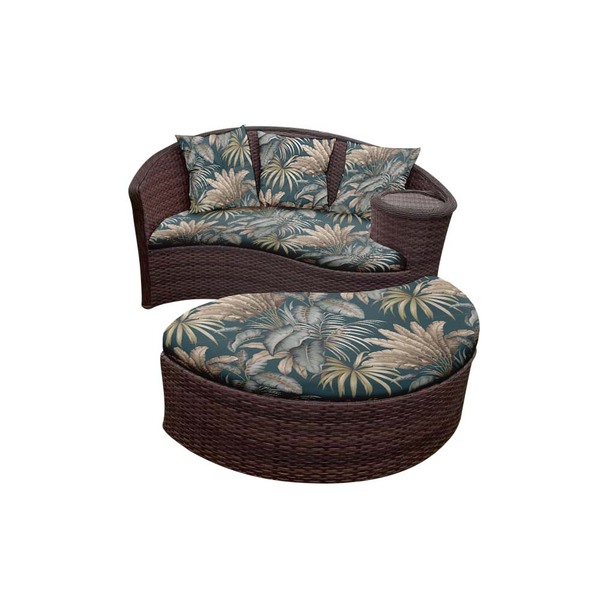 Chaise Nova Delhi Folha - Tecido Palmares Petróleo