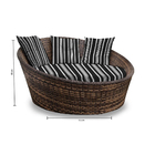 Chaise Nova Delhi - Tecido Friso Preto