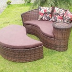 Chaise Orbit Com Puff - Tecido Duna Marrom