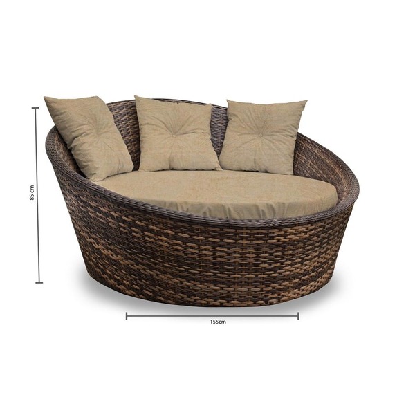 Chaise Orbit Em Fibra Sintética - Tecido Duna Deserto