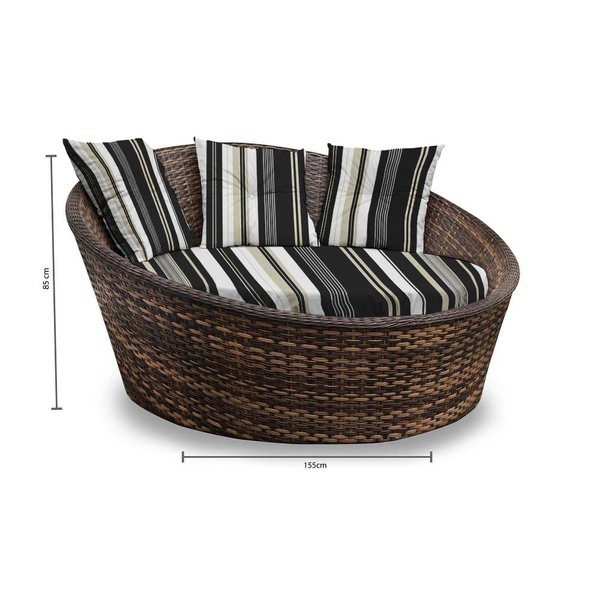 Chaise Orbit Em Fibra Sintética - Tecido Illimani Preto