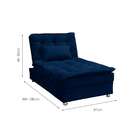 Chaise Patricia Veludo Azul