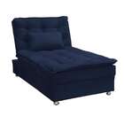 Chaise Penélope Veludo Azul