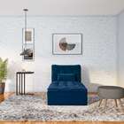 Chaise Poliana Veludo Azul