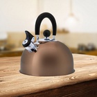 Chaleira Aço Inox Bronze Premium 2 Litros Com Apito - Mimo St