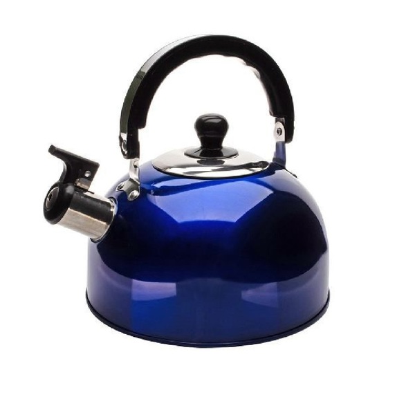 Chaleira Aço Inox Com Apito Azul