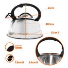 Chaleira Aço Inox Com Apito Brinox Indução 2,7l Prata