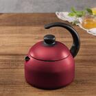 Chaleira Alumínio Paris 1,9l Antiaderente Vermelha Com Bule G