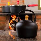 Chaleira Com Alça E Tampa Em Ferro Fundido 10 5cm 3 6 Litros