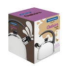 Chaleira Com Apito Em Aco Inox Cabo Preto 2,1 L Tramontina