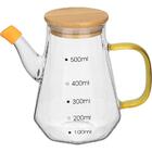 Chaleira Com Tampa Em Bambu Home&co Com Alça Cor Âmbar Boross