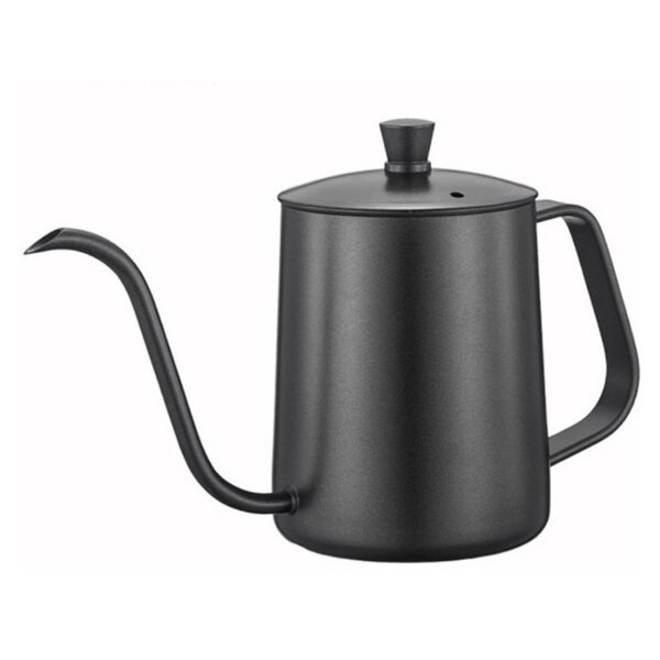 Chaleira De Aço Inox 600ml Com Bico De Ganso - Black
