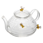 Chaleira De Vidro Com Infusor Para Ervas Lovely Bee 650ml Lyor