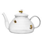 Chaleira De Vidro Com Infusor Para Ervas Lovely Bee 650ml Lyor