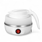 Chaleira Dobrável Elétrica 100v 600ml Branca Portátil Silicon