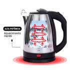 Chaleira Elétrica Aço Inox 1.8l Azul 110v - Água Quente Rápid