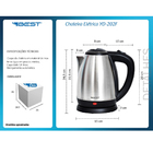 Chaleira Eletrica Best Yd-202f Cinza 110v