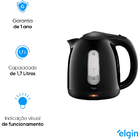 Chaleira Elétrica Elgin Com Visor Preta Auto Stop 1,7 Lts