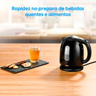 Chaleira Elétrica Elgin Com Visor Preta Auto Stop 1,7 Lts