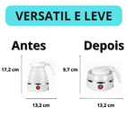 Chaleira Elétrica Retrátil 600ml 110v Silicone Esquentar Leit