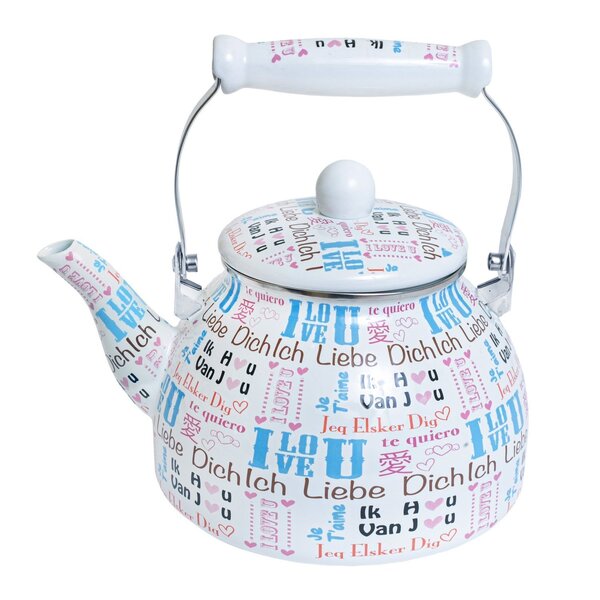 Chaleira Esmaltada Charm 2,5 Litros Love A5 Importadora Love