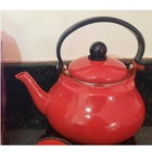 Chaleira Esmaltada Vermelha 1,5 Litro Retrô Vintage