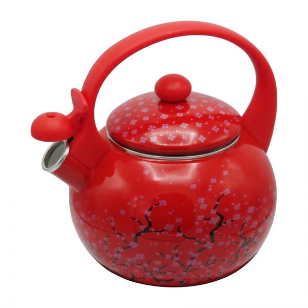 Chaleira Esmaltada Vintage 2,2l A5 Importadora Vermelho Verme