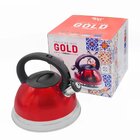 Chaleira Inox Com Apito E Indução 3 Litros Gold A5 Importador