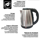 Chaleira Jarra Eletrica Desligamento Automático 1,8 Litros In