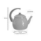 Chaleira Retro Amarelo Bule Com Tampa Alumínio 2,4 Litros