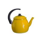 Chaleira Retro Amarelo Bule Com Tampa Alumínio 2,4 Litros