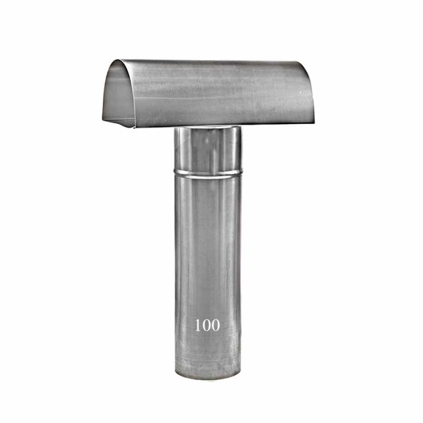 Chaminé Chapéu T Para Aquecedor À Gás 100x300mm Flextic