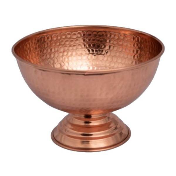 Champanheira Balde Gelo Cobre Puro Funda Com Pé Sem Alça 15l